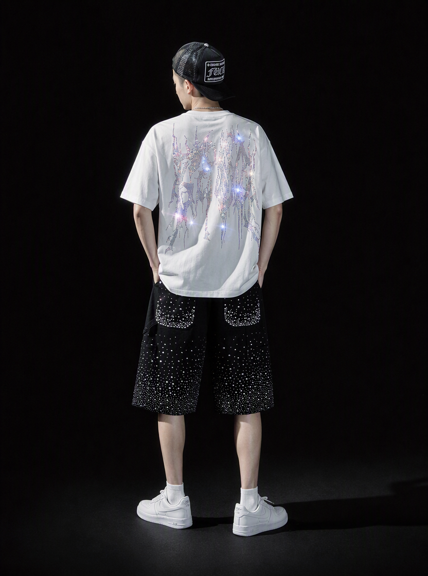 サンダー ラインストーン プレミアムTシャツ dp1014