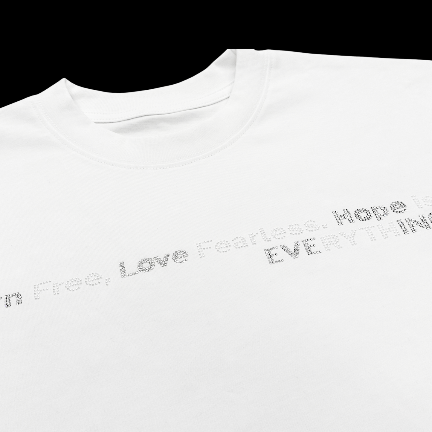 FREEDOM ラインストーン バックプリント Tシャツ dp1046