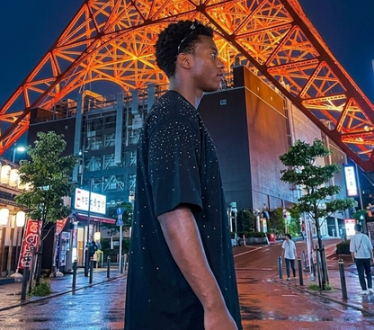 スターダスト・ラインストーン ヘビーウェイト プレミアムTシャツ　dp1001
