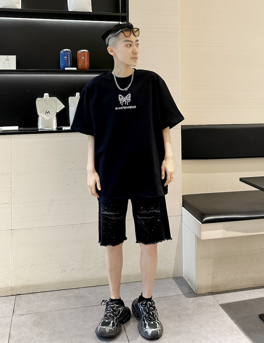 ダイヤモンド・バタフライTシャツ　dp1015