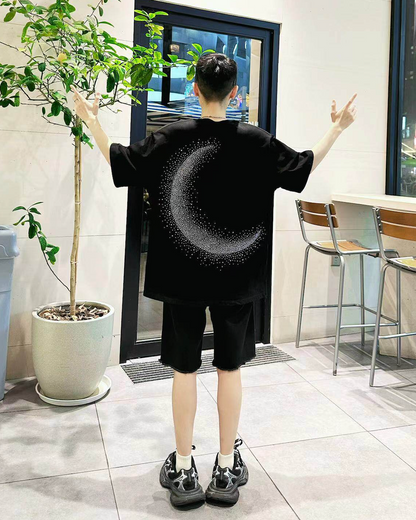 スターダスト・ルナ・フェイズ　ラインストーンTシャツ　dp1011