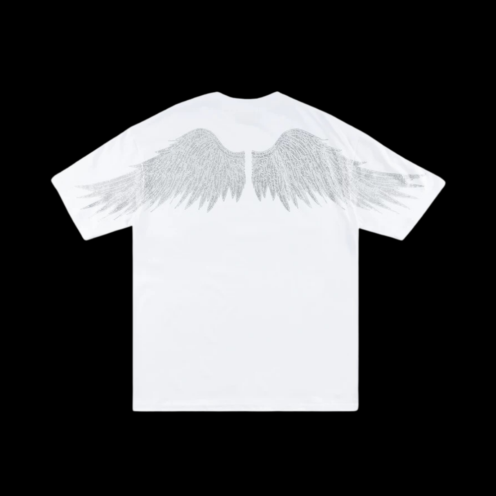 エンジェルウィング ラインストーンTシャツ　dp1021