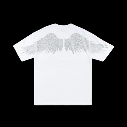 エンジェルウィング ラインストーンTシャツ　dp1021