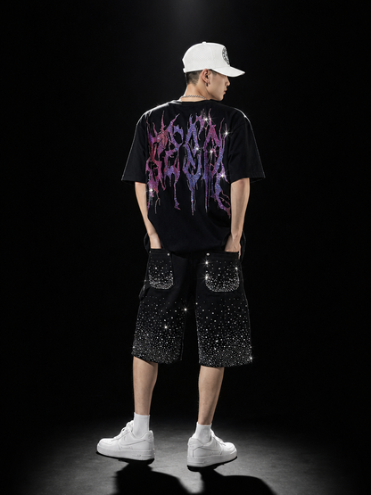 サンダー ラインストーン プレミアムTシャツ　dp1014