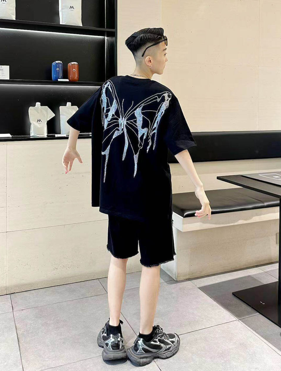 ダイヤモンド・バタフライTシャツ　dp1015