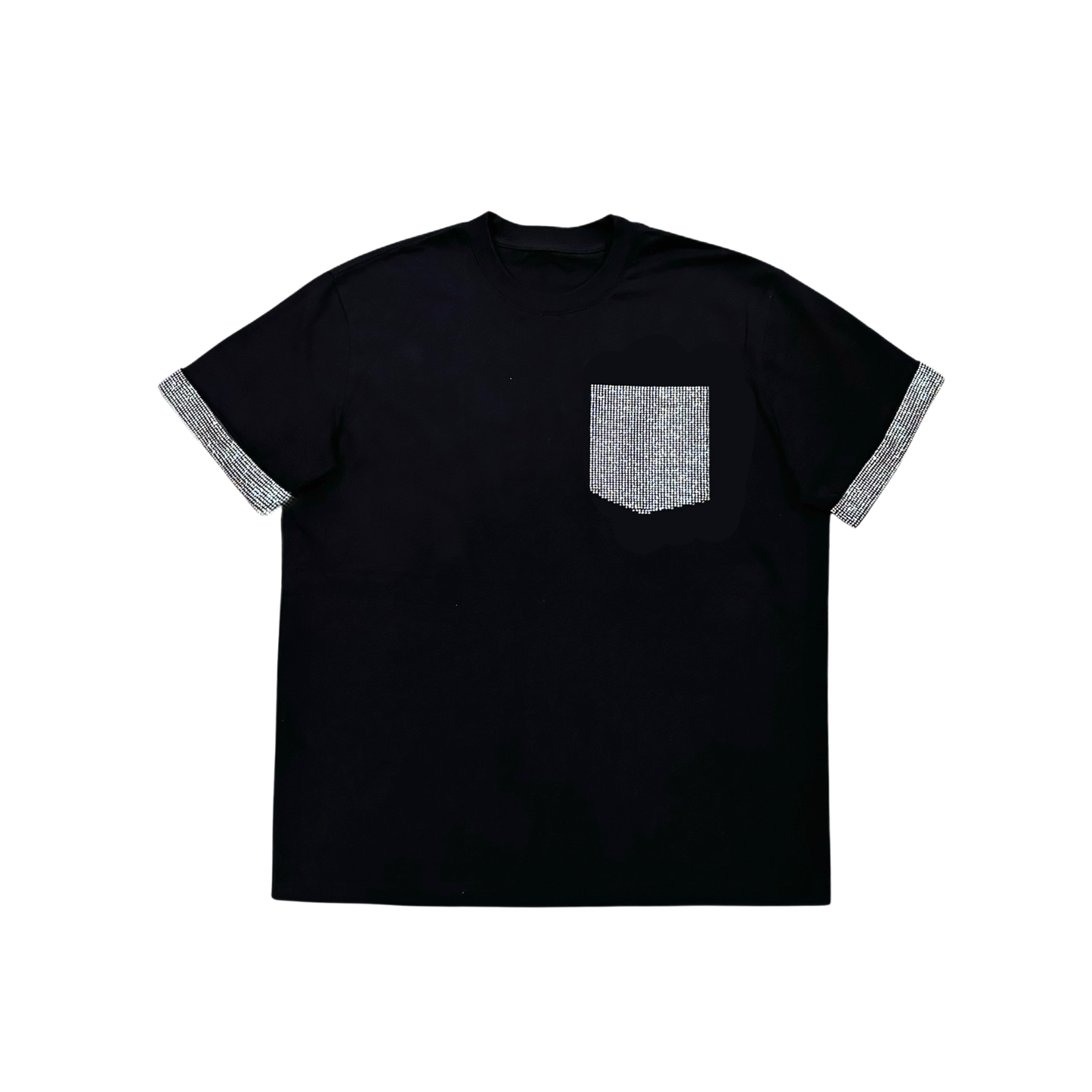 ラインストーンポケット ストリートTシャツ　dp1044