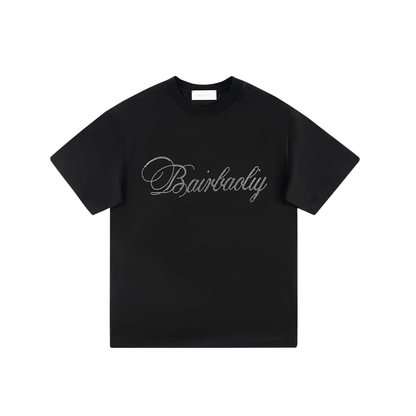 エンジェルウィング＆ローズ ラインストーン Tシャツ　dp1040