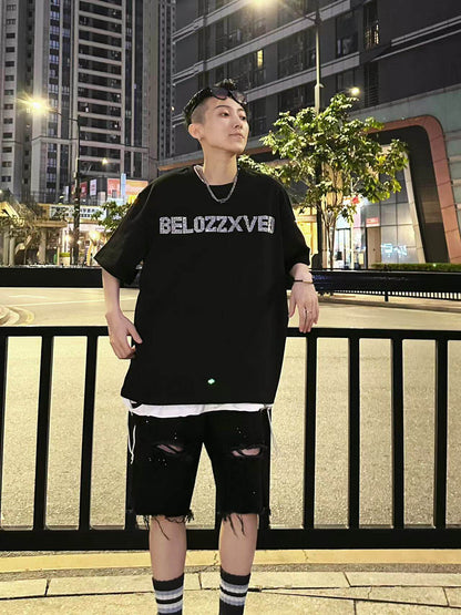 エンドレスハート ラインストーン ヘビーウェイト プレミアムTシャツ　dp1020