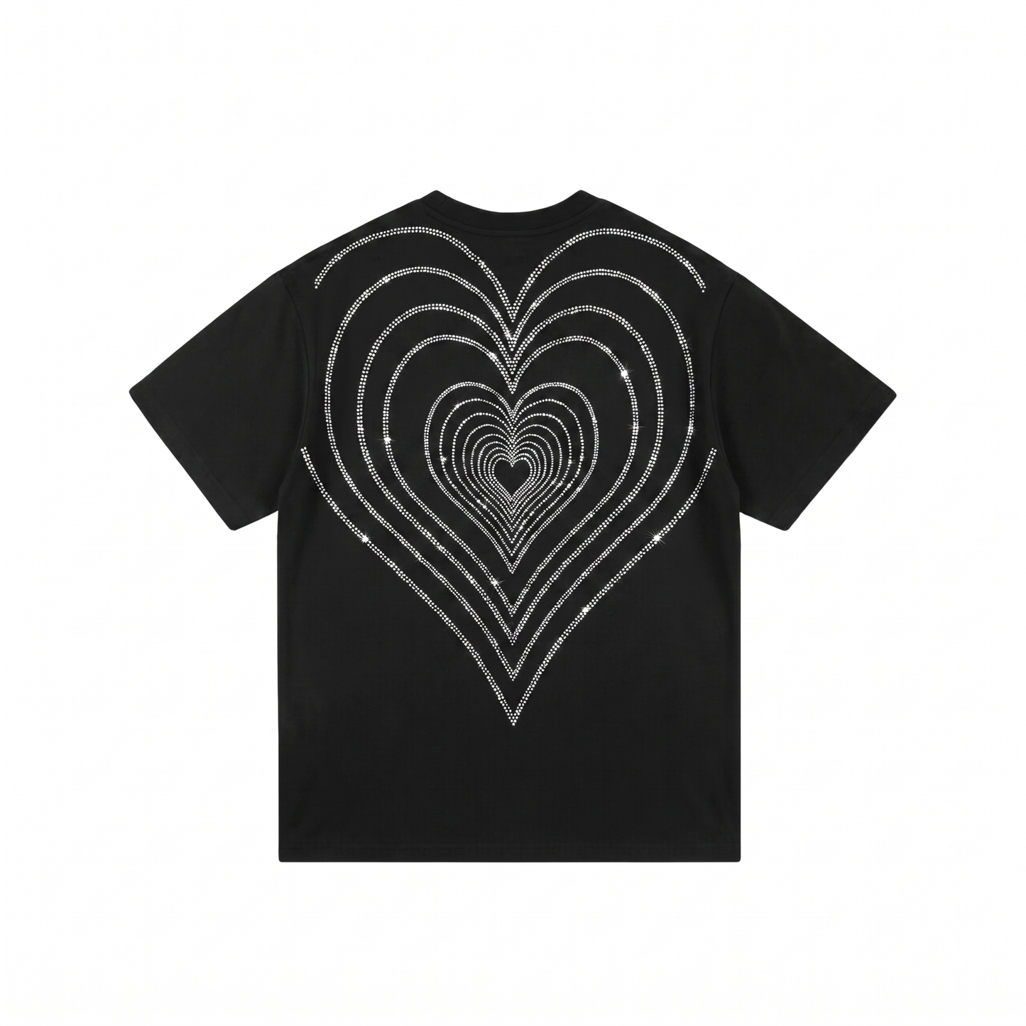 エンドレスハート ラインストーン ヘビーウェイト プレミアムTシャツ　dp1020