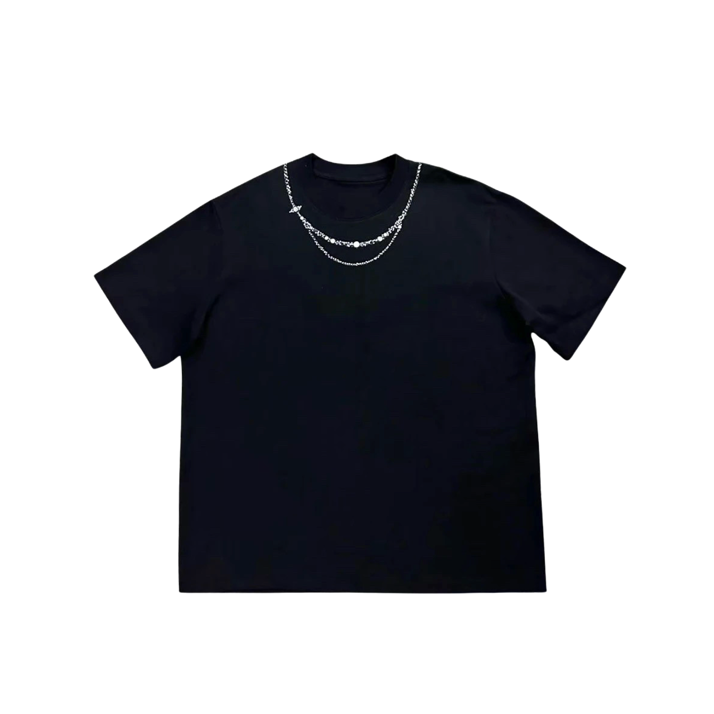 ラグジュアリー・レイヤード・ネックレス ヘビーウェイトTシャツ　dp1016