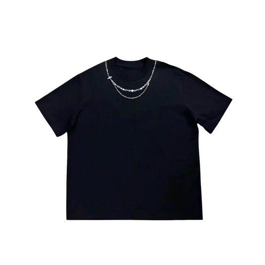 ラグジュアリー・レイヤード・ネックレス ヘビーウェイトTシャツ　dp1016