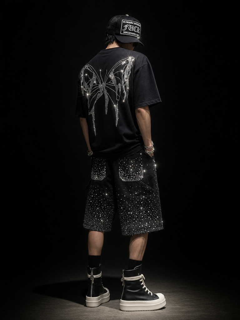 ダイヤモンド・バタフライTシャツ　dp1015