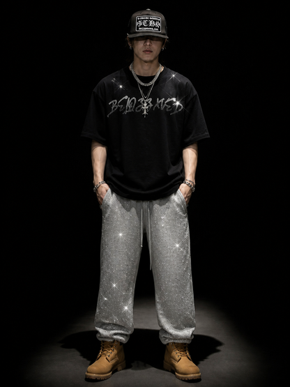 エンジェルウィング ラインストーンTシャツ　dp1021