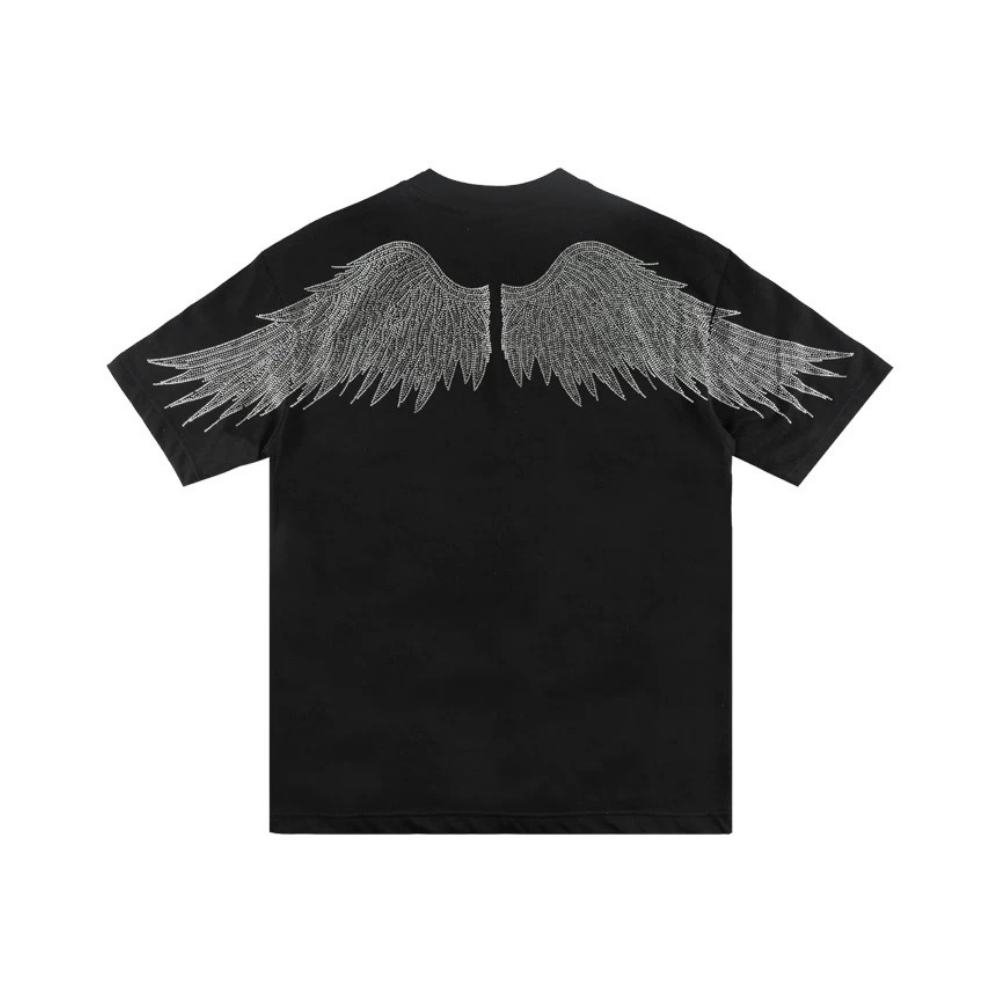 エンジェルウィング ラインストーンTシャツ　dp1021