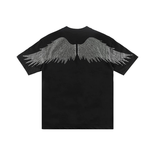 エンジェルウィング ラインストーンTシャツ　dp1021
