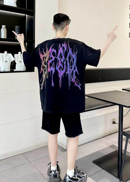 サンダー ラインストーン プレミアムTシャツ　dp1014