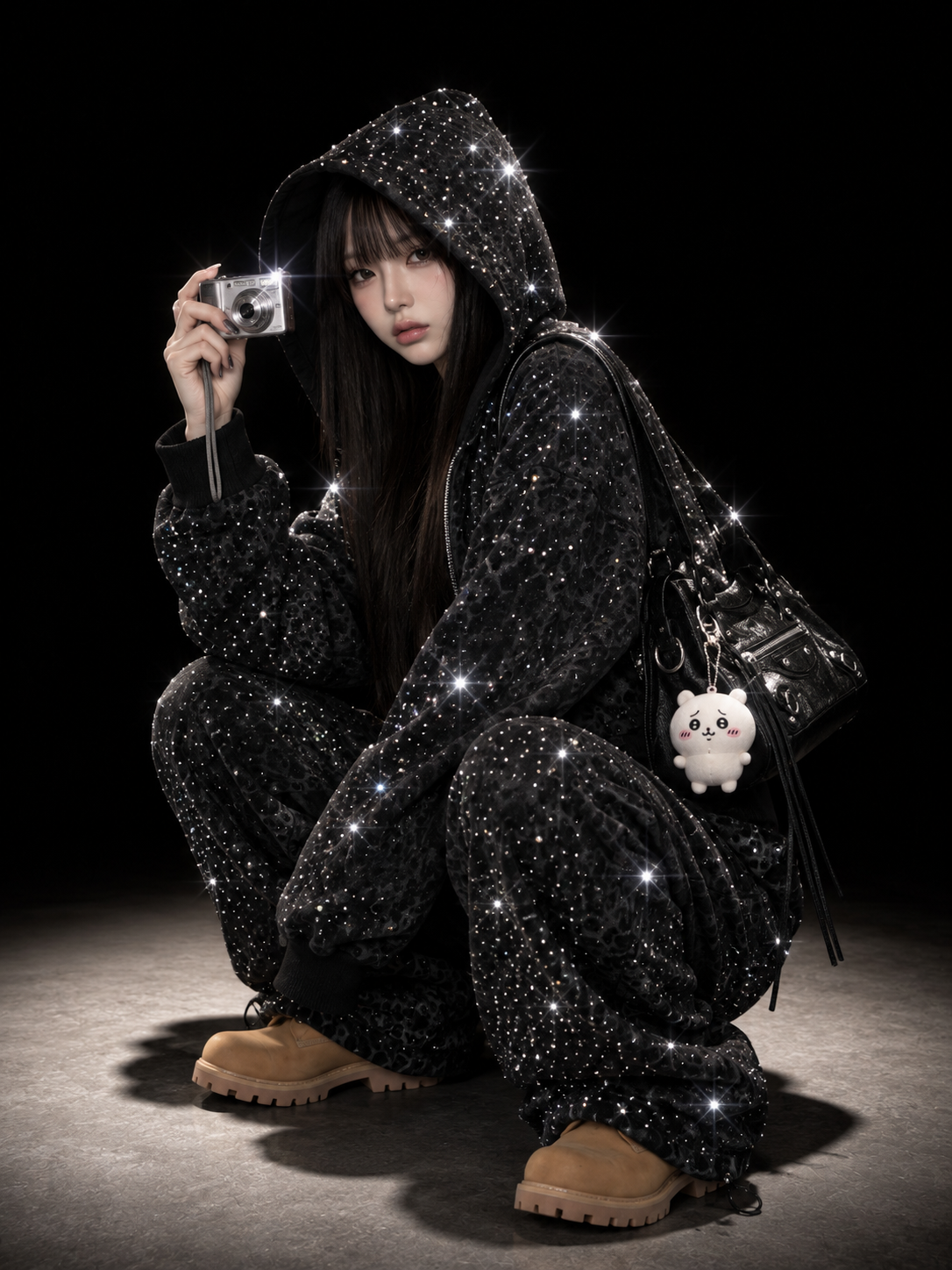 スターダスト・グリッター レオパード スウェットパンツ dp1053