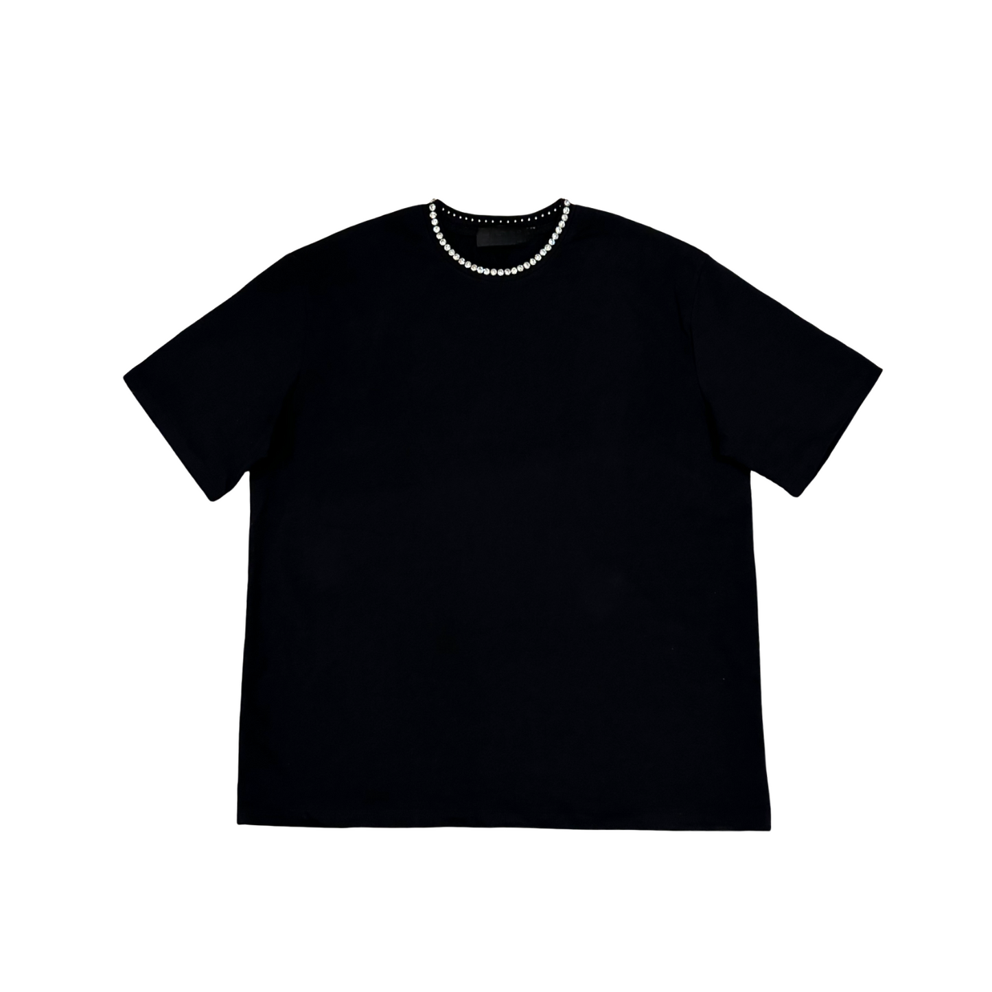 ラインストーンネックTシャツ dp1045