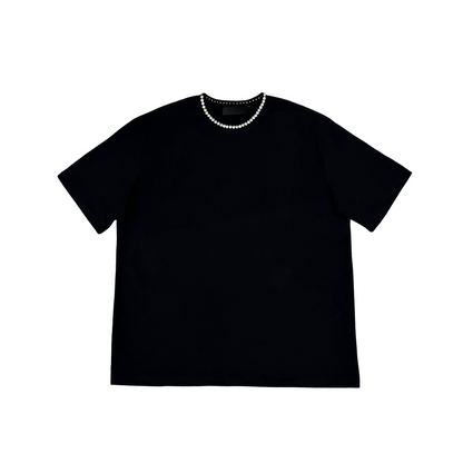 ラインストーンネックTシャツ dp1045