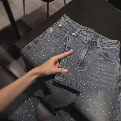ダイヤモンド・グリッター ストレートデニム dp1018